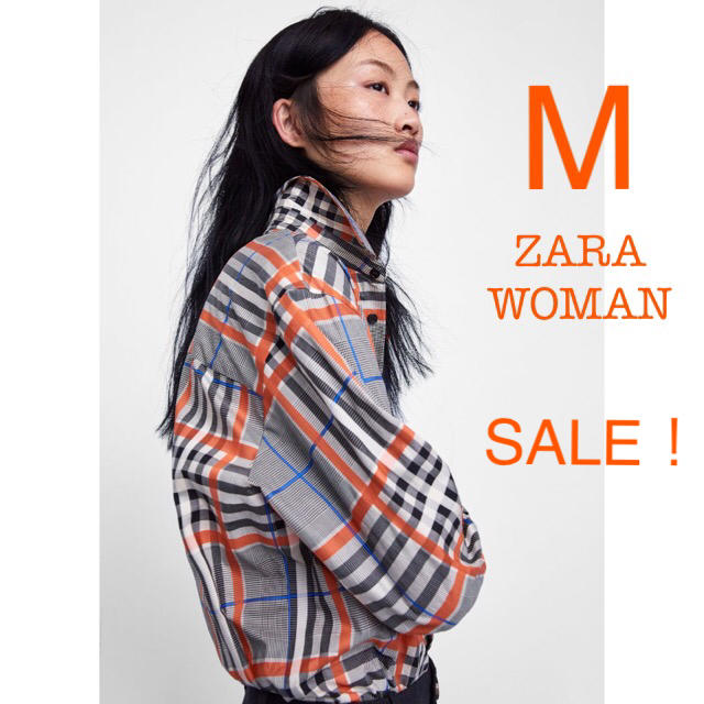 ZARA(ザラ)の新品未使用 ZARA WOMAN チェック シャツ ブラウス S M レディースのトップス(シャツ/ブラウス(長袖/七分))の商品写真