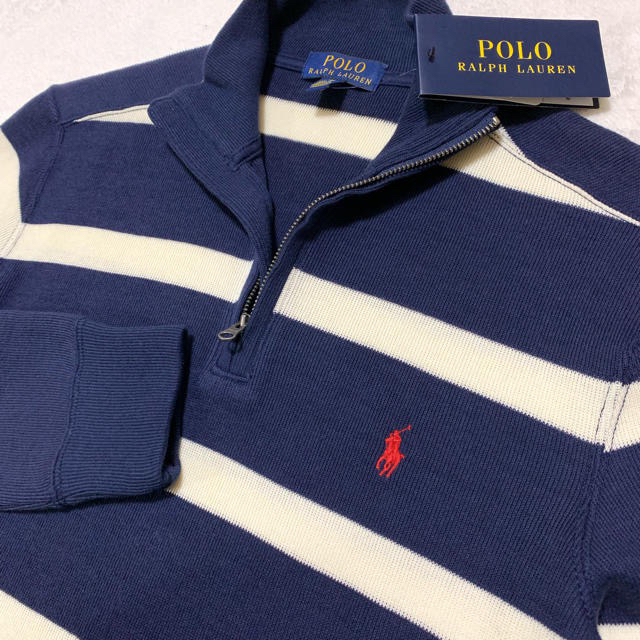 POLO RALPH LAUREN(ポロラルフローレン)のGood37様 専用。  ハーフジップニット /Nav160 メンズのトップス(ニット/セーター)の商品写真