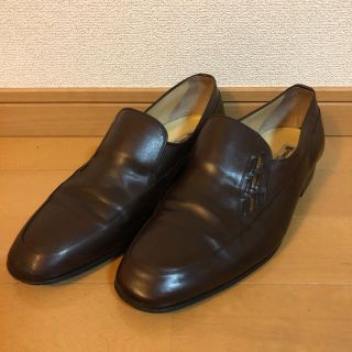 ピエールバルマン(Pierre Balmain)の☆美品☆ピエール・バルマン 24.5 BRW レザーローファー(ドレス/ビジネス)