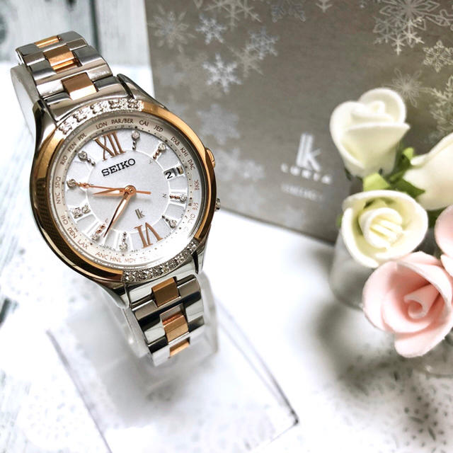 最安値に挑戦】 【美品】SEIKO - SEIKO ルキア 限定 電波ソーラー 1B25