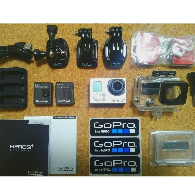 GoPro(ゴープロ)のGopro Hero3+（ゴープロヒーロー3プラス）Silver Edition スマホ/家電/カメラのカメラ(その他)の商品写真
