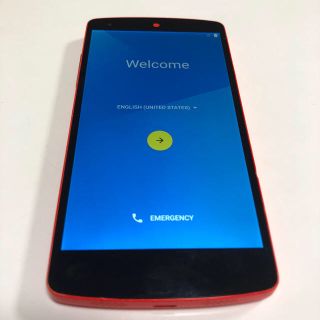 アンドロイド(ANDROID)のNexus5 16GBブライトレッド 中古品(スマートフォン本体)