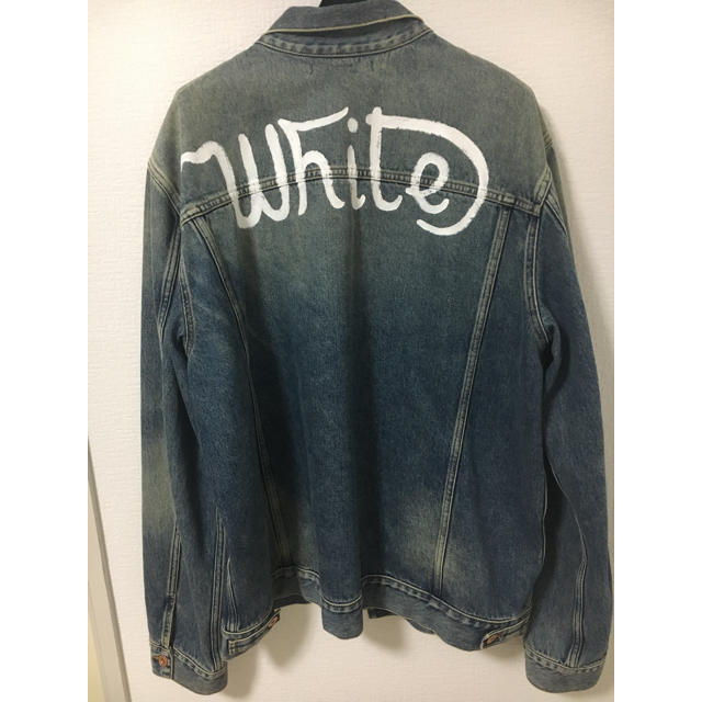OFF-WHITE(オフホワイト)のoff-white 2016 バックバイアス スプレーロゴ メンズのジャケット/アウター(Gジャン/デニムジャケット)の商品写真