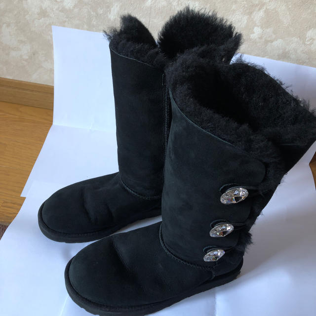 UGG ロングブーツ ロザリンド 黒 6.5 23.5cm スワロフスキー