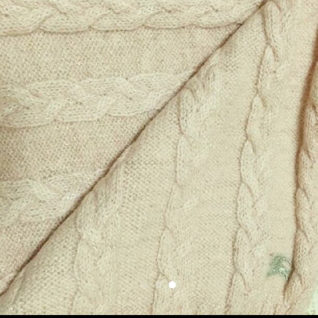 BURBERRY(バーバリー)のバーバリー ロングマフラー ピンク ケーブル編み ウール レディースのファッション小物(マフラー/ショール)の商品写真