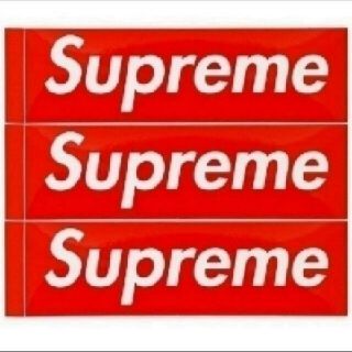 シュプリーム(Supreme)の3枚 国内正規品 ノベルティー Box Logo ステッカー Red(ステッカー)