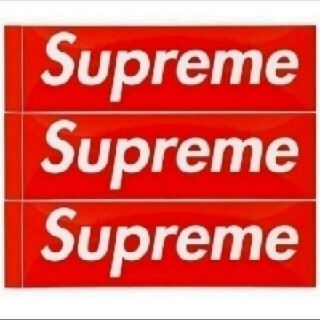 シュプリーム(Supreme)の3枚 国内正規品 ノベルティー Box Logo ステッカー Red(ステッカー)