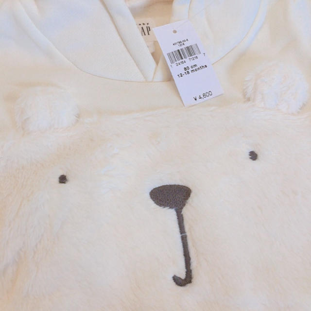 babyGAP(ベビーギャップ)のラスト1点◇ 新品・size 80♡ボアくま トレーナー❁baby gap キッズ/ベビー/マタニティのベビー服(~85cm)(トレーナー)の商品写真