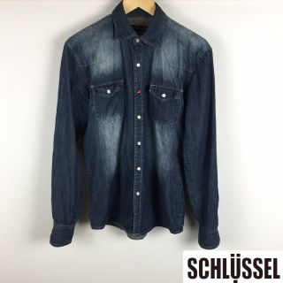 シュリセル(SCHLUSSEL)のシュリセル 長袖シャツ デニム生地 ブルー サイズ4(シャツ)