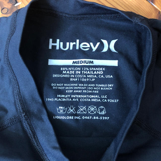 Hurley(ハーレー)のハーレー ラッシュガード ブラック メンズの水着/浴衣(水着)の商品写真