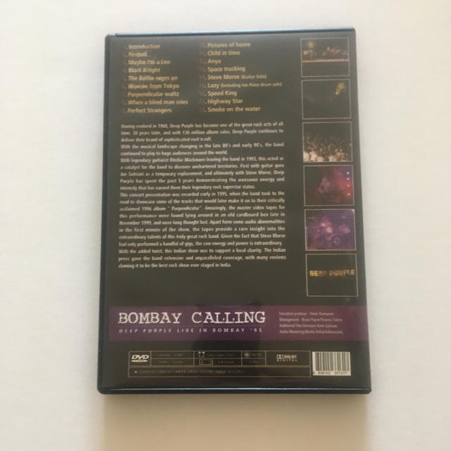 DEEP PURPLE  BOMBAY LIVe’95 DVD エンタメ/ホビーのDVD/ブルーレイ(ミュージック)の商品写真