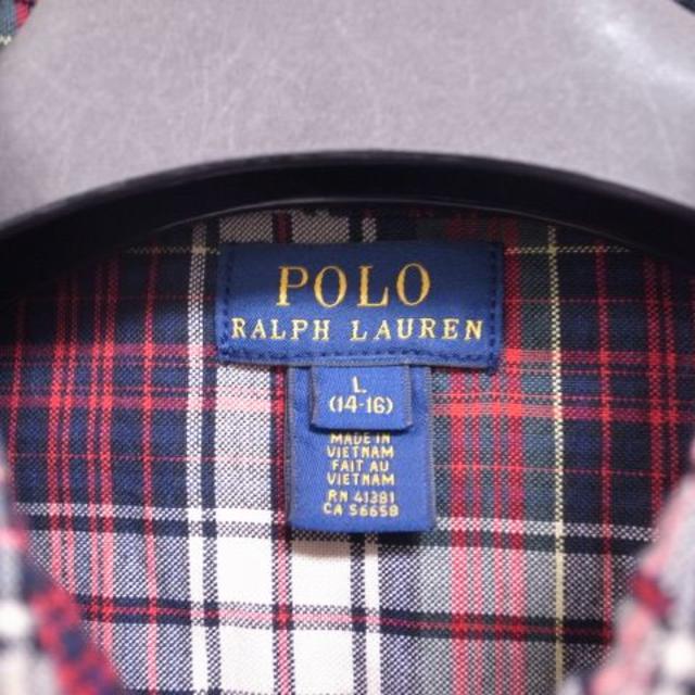 【美品】RALPH LAUREN チェックシャツ　　160㎝　150㎝　⑭ 美品☆Ralph Laurenラルフローレン☆160☆チェック柄 半袖