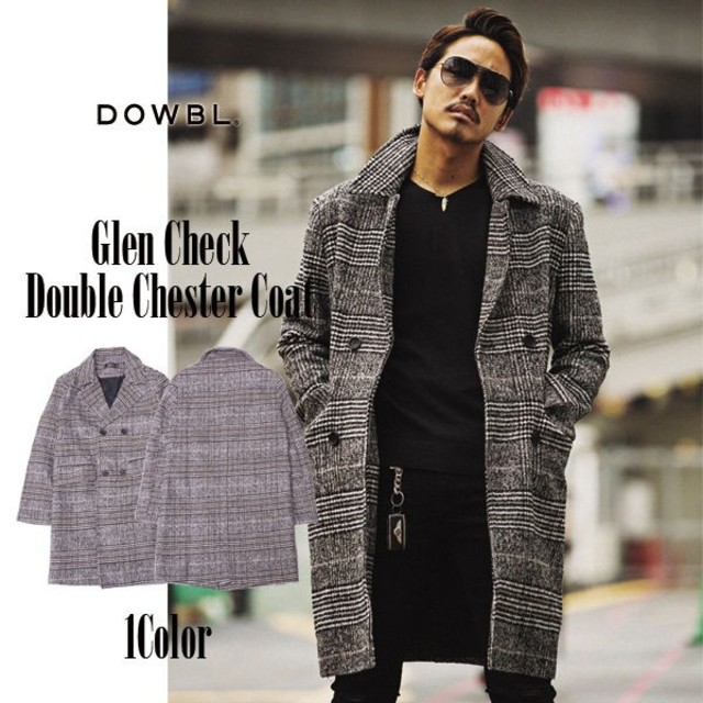 DOWBL(ダブル)のDOWBL Glen Check Double Chester Coat

 メンズのジャケット/アウター(チェスターコート)の商品写真