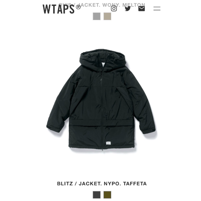 W)taps - 格安新品出品 Wtaps 18aw Blitz 黒 Sサイズ
