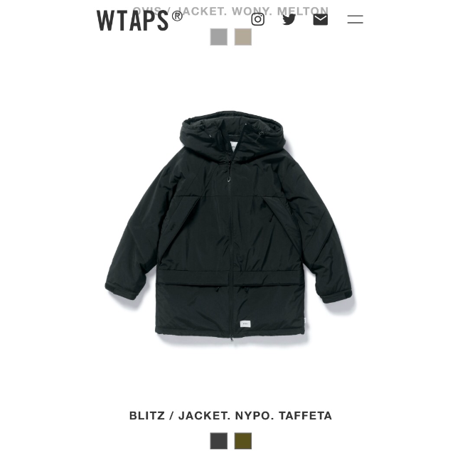 W)taps(ダブルタップス)の格安新品出品 Wtaps 18aw Blitz 黒 Sサイズ メンズのジャケット/アウター(ミリタリージャケット)の商品写真