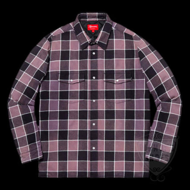 supreme quilted faded plaid shirt XL