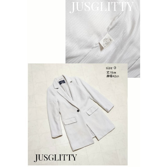 JUSGLITTY(ジャスグリッティー)の石原さとみ着 JUSGLITTY チェスターコート レディースのジャケット/アウター(チェスターコート)の商品写真