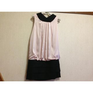 ピンク×ブラック＊リボン付きワンピ♡(その他ドレス)