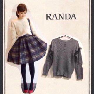 ランダ(RANDA)のRANDA♡チュール付きニット♡(ニット/セーター)