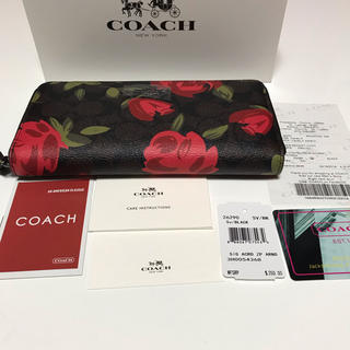 コーチ(COACH)の新品‼️COACH コーチ 長財布 花柄 箱&ショッパー付き(財布)
