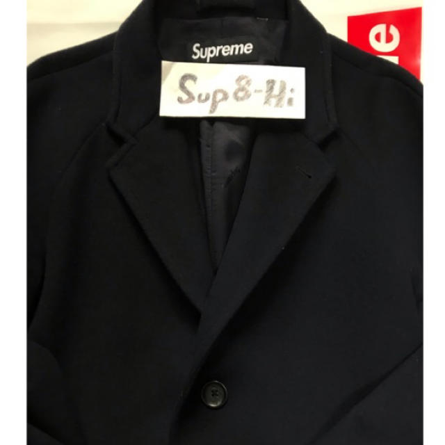Supreme(シュプリーム)のSupreme Wool Overcoat Loro Piana Navy メンズのジャケット/アウター(チェスターコート)の商品写真