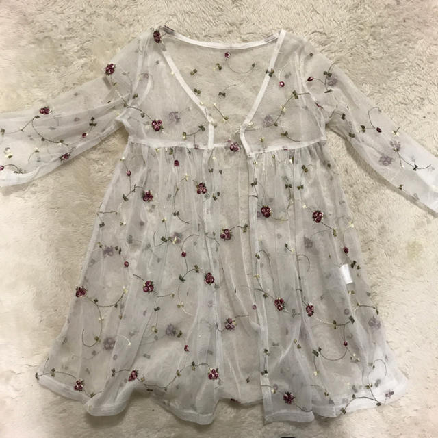 ZARA KIDS(ザラキッズ)のkidsフラワーガウン キッズ/ベビー/マタニティのキッズ服女の子用(90cm~)(カーディガン)の商品写真