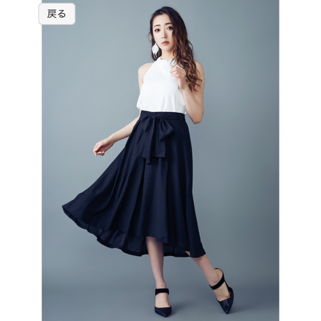RESEXXY(リゼクシー)の新品⸜❤︎⸝‍アシメフレアスカート Delyle NOIR rienda  レディースのスカート(ひざ丈スカート)の商品写真