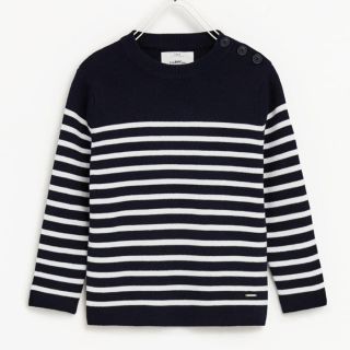 ザラキッズ(ZARA KIDS)の:::ZARA boys::: ボーダーコットセーター 120cm(ニット)