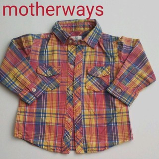 マザウェイズ(motherways)のmotherways チェックシャツ　男の子　女の子(Tシャツ/カットソー)