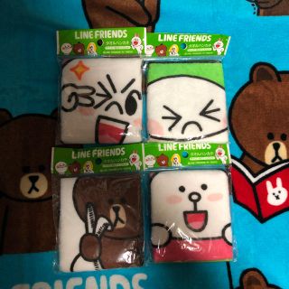 LINE FRIENDS ラインフレンズ★タオルハンカチ4種セット★新品(タオル)