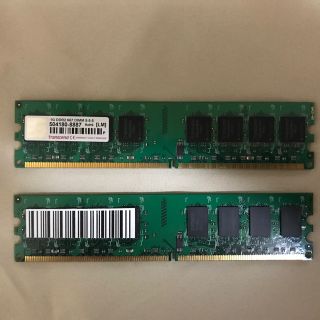 トランセンド(Transcend)のDDR2 メモリ 2GB(1GB×2)(PCパーツ)