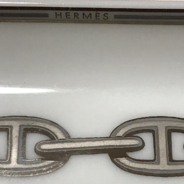 Hermes(エルメス)の未使用に近い エルメス シェーヌダンクル プラチナ 長方形 トレー used  インテリア/住まい/日用品のインテリア小物(小物入れ)の商品写真