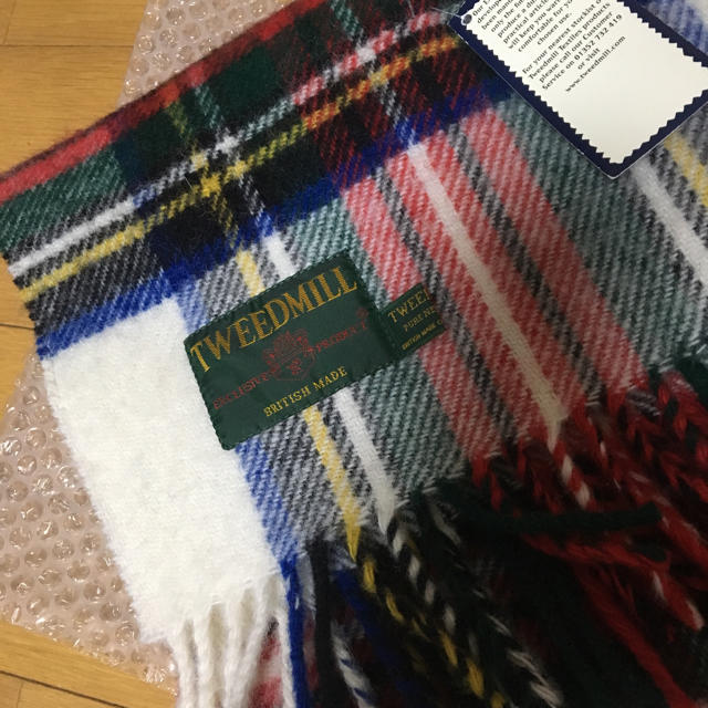 TWEEDMILL(ツイードミル)のバラ様専用 TWEEDMILL マフラー ホワイト系チェック レディースのファッション小物(マフラー/ショール)の商品写真