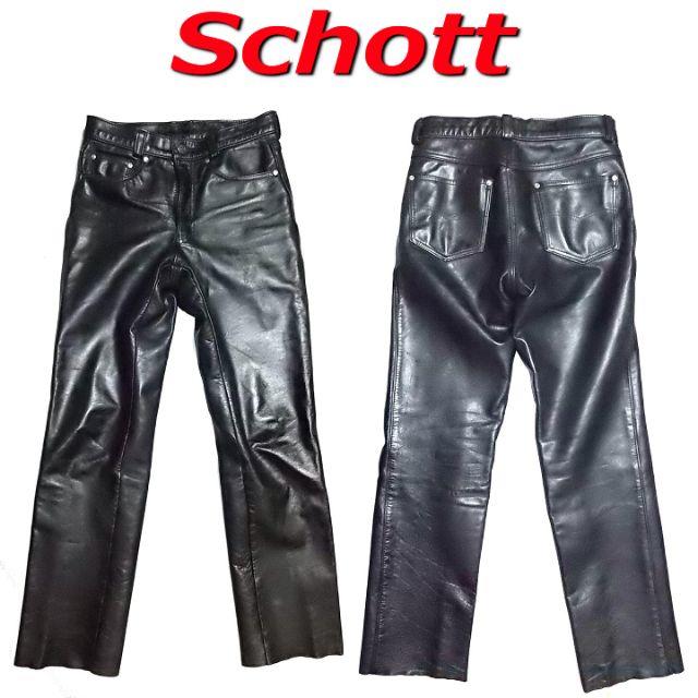 schott - 送料無料 Schott ショット 本皮 牛皮 革パン レザーパンツ ...