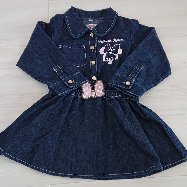 デニムワンピース 95 キッズ/ベビー/マタニティのキッズ服女の子用(90cm~)(ワンピース)の商品写真