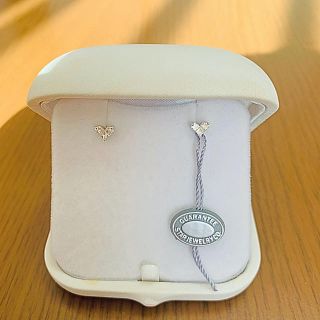 スタージュエリー(STAR JEWELRY)の【未使用品】スタージュエリー pt950 ダイヤモンドピアス ミステリーハート(ピアス)