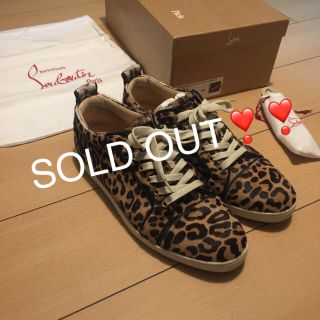 CHRISTIAN LOUBOUTIN スニーカー 豹柄/スタッズ/ラメ/レザー