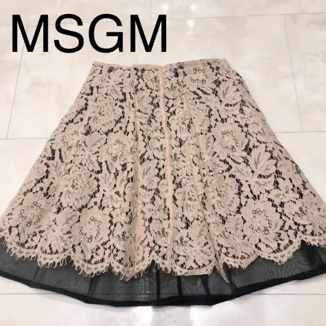 MSGM ピンクのレースが可愛いスカート❤︎ - ミニスカート