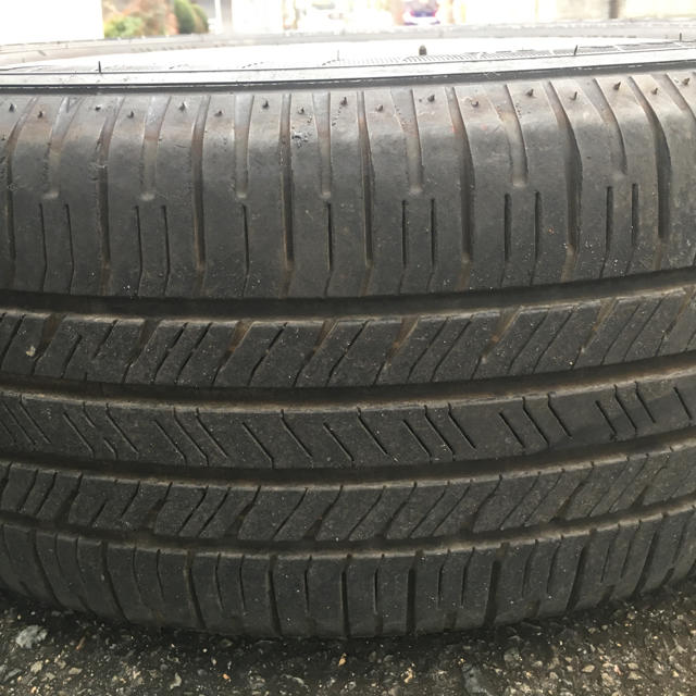 Goodyear(グッドイヤー)のジェームス様専用　225/55R18 デリカD5純正タイヤ ホイールセット 自動車/バイクの自動車(タイヤ・ホイールセット)の商品写真