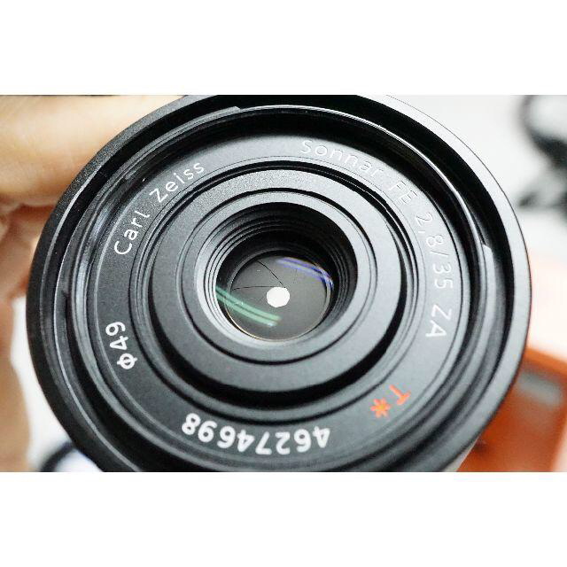 SONY(ソニー)のSONY Sonnar T* FE 35mm F2.8 ZA 実用美品 フード スマホ/家電/カメラのカメラ(レンズ(単焦点))の商品写真