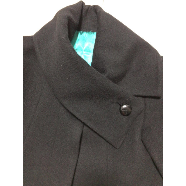 marimekko(マリメッコ)のウールカシミヤ コート Mサイズ ブラック レディースのジャケット/アウター(ロングコート)の商品写真