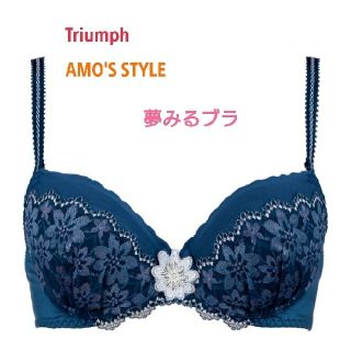 トリンプ(Triumph)のトリンプ AMO'S STYLE 夢みるブラ B75 ネイビー(ブラ)