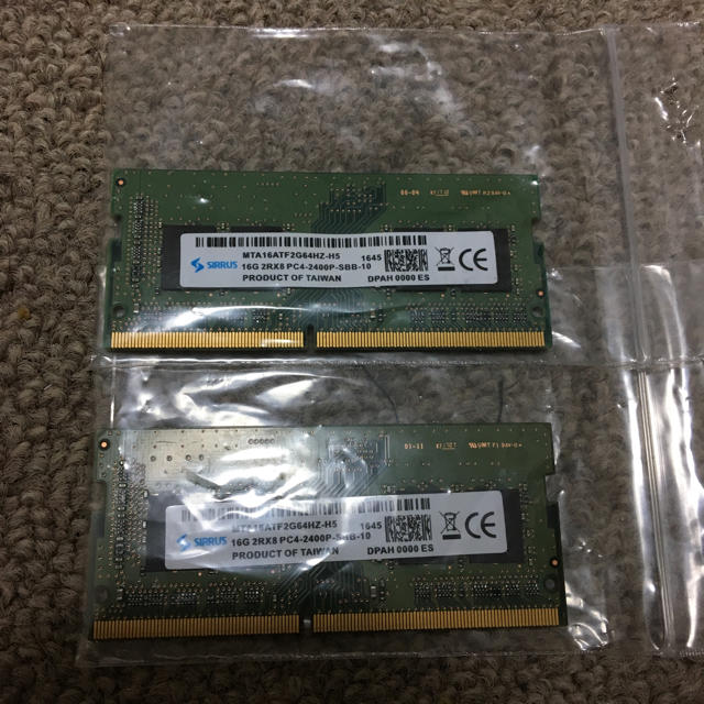 DDR4-2400 ノートPC用メモリ 16G 2枚の通販 by かずト's shop｜ラクマ