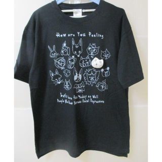 スカラー(ScoLar)のスカラー　半袖TOP　ネコ柄　黒(Tシャツ(半袖/袖なし))