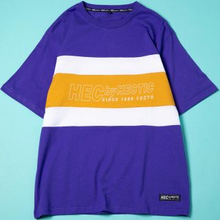 ヘクティク(HECTIC)の値下げ☆新品 HEC by HECTIC 切替えTシャツ Mサイズ 紫(Tシャツ/カットソー(半袖/袖なし))