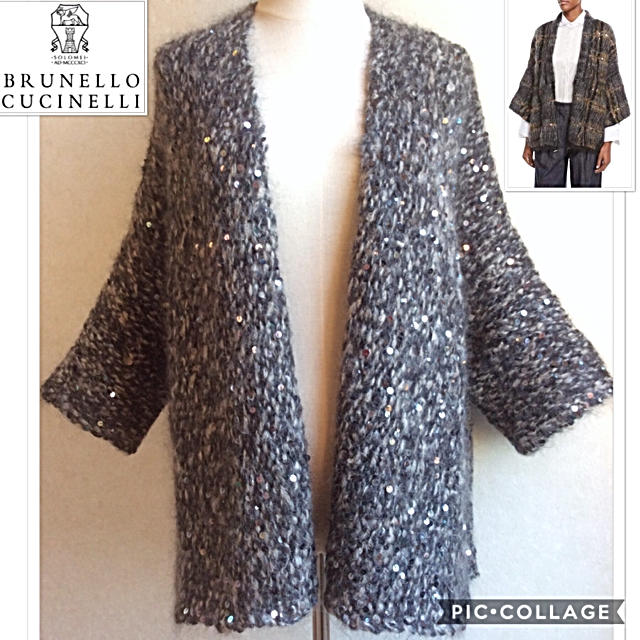 BRUNELLO CUCINELLI(ブルネロクチネリ)の※ys120310様専用です！※ブルネロクチネリスパンコールカーディガンアウター レディースのトップス(カーディガン)の商品写真