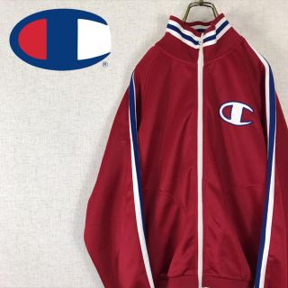 チャンピオン(Champion)の【激レア】90s チャンピオン トラックトップ ジャージ トリコロール デカロゴ(ジャージ)