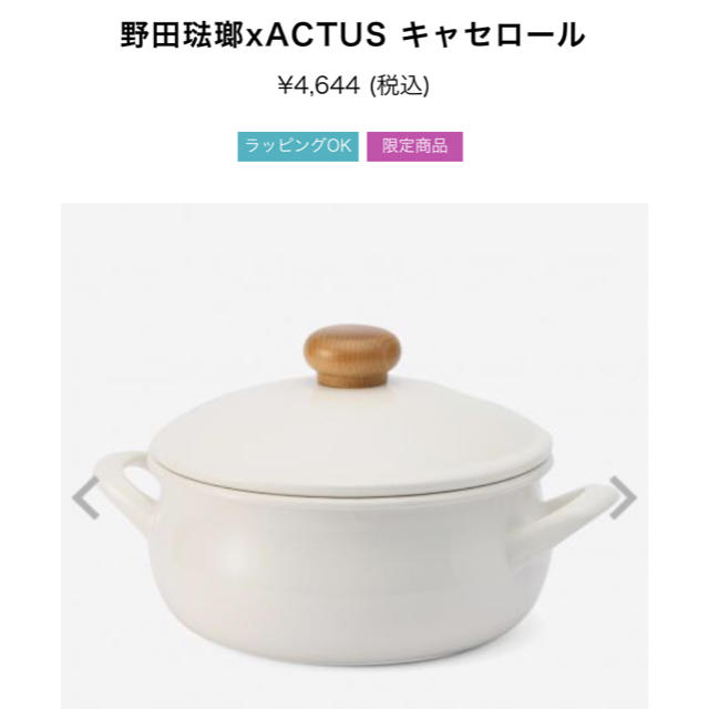 ACTUS(アクタス)のアクタス ホーロー鍋 インテリア/住まい/日用品のキッチン/食器(鍋/フライパン)の商品写真