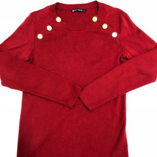 プチバトー(PETIT BATEAU)のpetit bateau プチバトー ニット 赤 レッド(ニット/セーター)