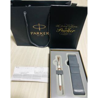 パーカー(Parker)の【未使用品】パーカー ソネット プレミアム ボールペン パール PGT(ペン/マーカー)